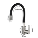 Schwarze Küchenarmatur mit flexiblem Schlauchauslauf und Zweistrahlfunktion