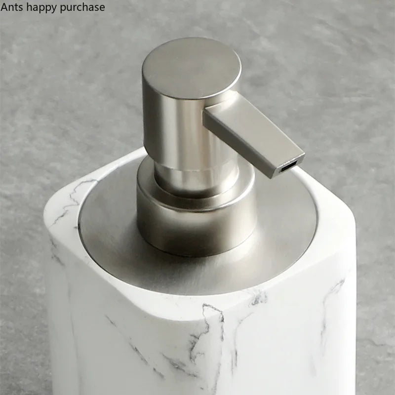 Vierteiliges Badezimmer-Accessoire-Set – Marmoroptik