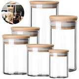 PureVorrat Glasbehälter Set – Vorratsdosen mit Holzdeckel | Luftdicht & Stilvoll | Moderne Küchenaufbewahrung