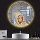 40/50/60CM Runder Smart Hotel Schlafzimmer Anti-Beschlag Dekorativer Spiegel LED Badezimmerspiegel 3 Farbe Einstellbar