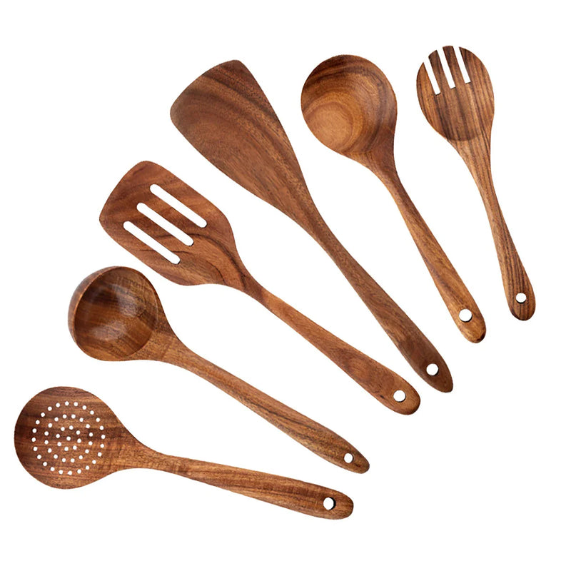 EcoWood – Luxuriöses Kochgeschirr-Set aus Holz mit Aufbewahrungseimer