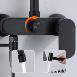 AquaJet Wandarmatur in Schwarz aus Messing