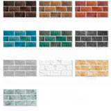 RetroBrick – 6-teiliges Selbstklebendes Retro Ziegelmuster Wandsticker-Set (30x15cm)