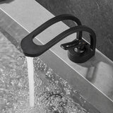 WaveLine Wasserfall Waschtischarmatur – Einhebelmischer für Warm & Kalt, modernes Design in Schwarz/Chrom/Weiß/Gold