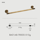 VintageGriff Badaccessoires Set Bronze – Gerändelte Messing Optik | Handtuchhalter & Toilettenpapierhalter | Rustikales Badezimmer Design