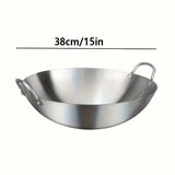 ChefMaster – Großer Edelstahl-Wok mit Doppelgriffen