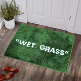 FreshLawn Comfort Mat – Trendige "Wet Grass"-Fußmatte in Grün mit Weichem Plüsch