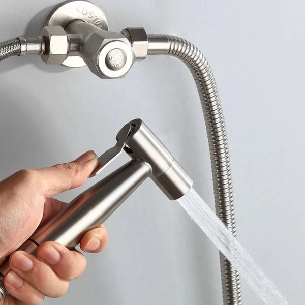 Toilettenbrause / Bidetarmatur – Edelstahl | Horizontaler Strahl