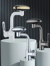 Design Waschtischarmatur mit kaskadenartigem Wasserfluss und vier Strahlarten