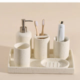 ZenTerra Wabi-Sabi Badezimmer-Set– Europäische Naturstein-Accessoires