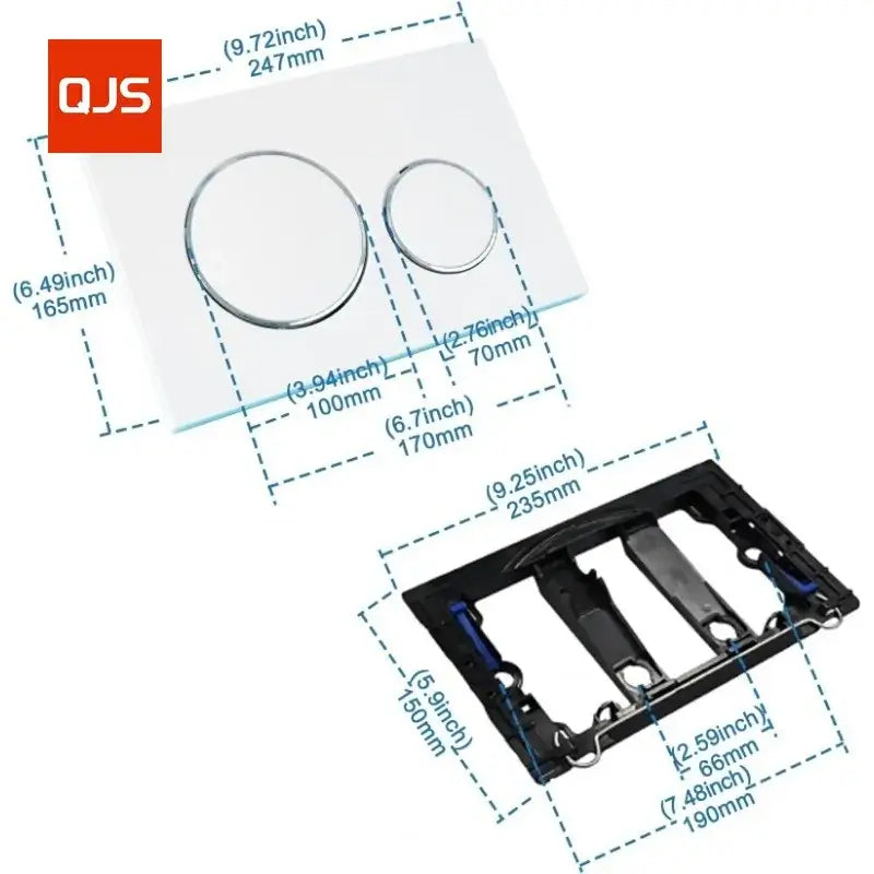 Toiletdrukknop Set | Dubbele Spoelfunctie | Geschikt voor Geberit Sigma 20