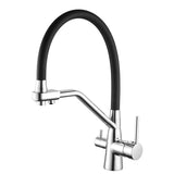 Küchenarmatur mit integriertem Wasserfiltersystem und schwenkbarem Auslauf