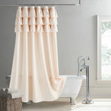 BohoChic Duschvorhang – Beige/Altes Elfenbein