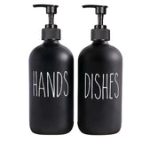SoapElegance 500 ml schwarzes Seifenspender-Set
