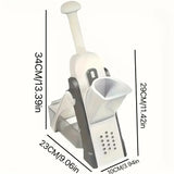 SliceMaster Verstellbarer Gemüseschneider – Manueller Würfelschneider mit Edelstahlklinge – Effizientes und energiesparendes Küchenwerkzeug