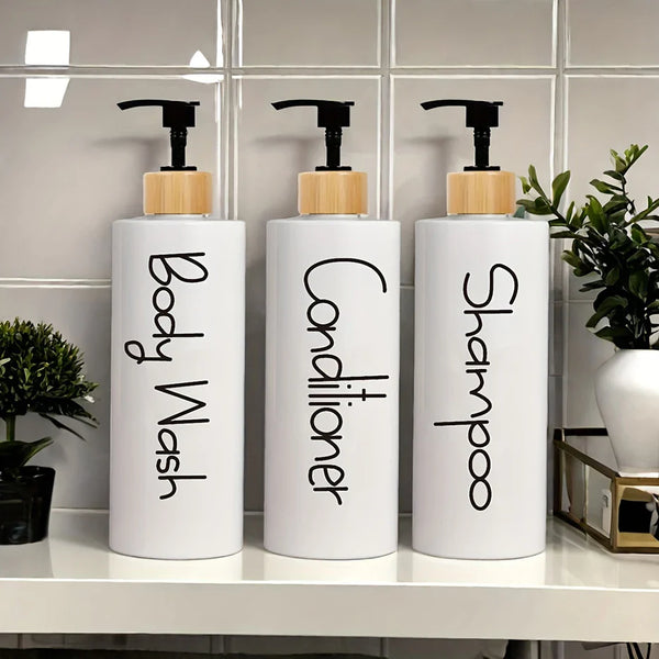EcoStyle 3-teiliges nachfüllbares Seifenspender-Set - 500 ml
