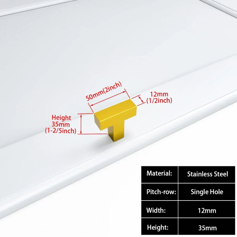 Zwart Vierkant Meubelhandvat – Aluminiumlegering | Verschillende Maten | Inclusief Schroeven