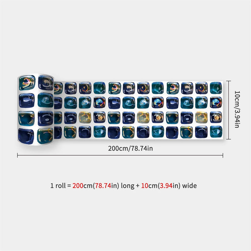 DecoMosaic Wasserdichte Mosaik Wandaufkleber