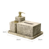 ImperialMarble Kaiserlicht – Luxus Badset aus echtem Naturmarmor (7-teilig)
