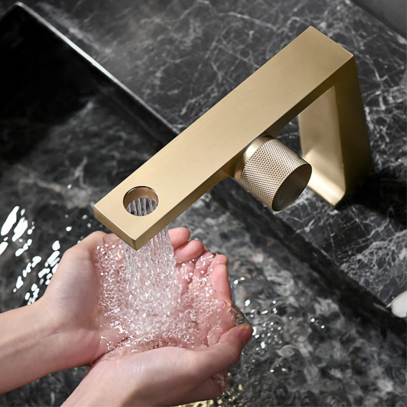 AurumFlow Luxury Pink Gold Waschbeckenarmatur