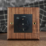 RetroLux Schwarzes Walnussholz Umschalter 1–4 Gang – Messing Knebel, Massivholz & USB-Option
