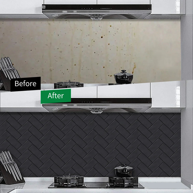 StickaTile 3D Fliesenoptik Wandaufkleber – Selbstklebende Hitzebeständige Fliesensticker (10 Stück)