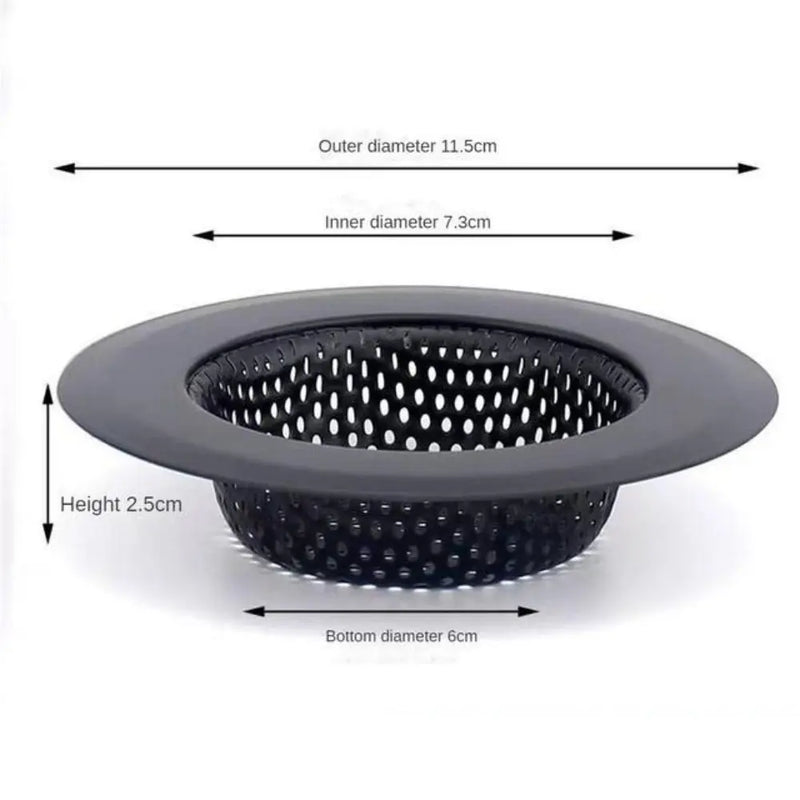 CLEANDRIP Abflussfilter aus Edelstahl, schwarz, mit Griff