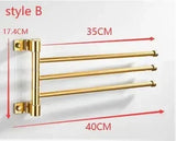 Doppelter Handtuchhalter | Aluminium | <50 cm | Mit Haken