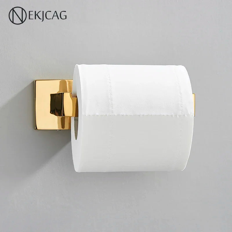 Papierrollenhalter aus 304 Edelstahl, goldfarben, für Badezimmer