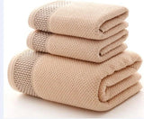 3-teiliges Luxus-Handtuchset | 100 % gekämmte Baumwolle | Jacquard-Stickerei