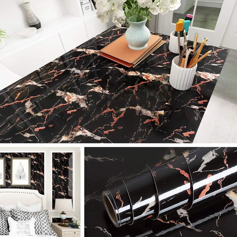 MarbleShield – Luxus Marmor-Selbstklebefolie für Küche & Möbel