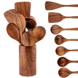 EcoWood – Luxuriöses Kochgeschirr-Set aus Holz mit Aufbewahrungseimer