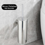 SteelClean Luxus-Toilettenbürste mit Wandhalterung – Schwarzes Edelstahldesign