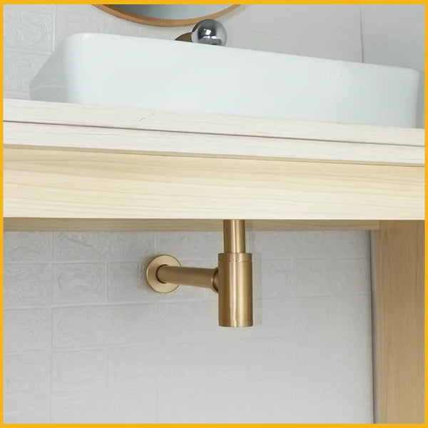 AquaStop Messing Geruchsdichter Siphon & Pop-up Ablaufset – Für Waschbecken & Bad