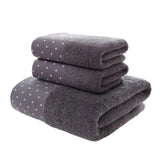 3-teiliges Luxus-Handtuchset | 100 % gekämmte Baumwolle | Jacquard-Stickerei