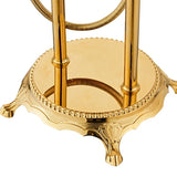 Klassischer goldener Badewannen- und Duschhahn – Doppelgriff | Wandmontage | Messing | Schläuche enthalten