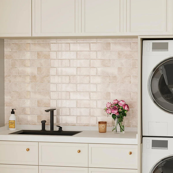 ABPP Beige Stone Subway Fliesenaufkleber