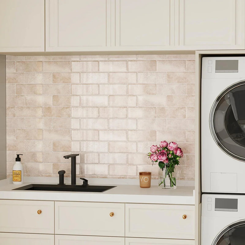 ABPP Beige Stone Subway Fliesenaufkleber