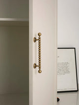 Novarix OrbT-Bar Möbelgriff & Knopf – Rundes Antik-Bronze Design aus Massivem Messing (128 mm)
