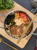 GastroPan – Edelstahl Saucen- & Paellapfanne mit Griff