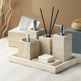 Travèra Beige Travertin Badezimmer-Set
