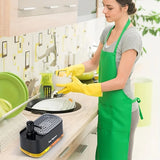 3-in-1 Seifenspender-Set mit Schwammhalter | Für die Küchenspüle