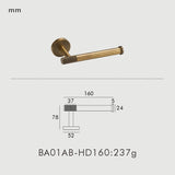 VintageGriff Badaccessoires Set Bronze – Gerändelte Messing Optik | Handtuchhalter & Toilettenpapierhalter | Rustikales Badezimmer Design