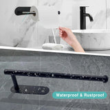 KlebeFix Küchenrollenhalter – Selbstklebender Papierrollenhalter | Wandmontierter Küchen- und Toilettenpapierhalter | Platzsparende Aufbewahrung