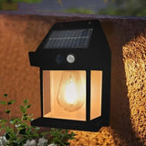 SonnenWacht Außenwandleuchte – Solarleuchte mit Bewegungsmelder | IP65 Wetterschutz & 3 Lichtmodi | Dekorative Gartenbeleuchtung
