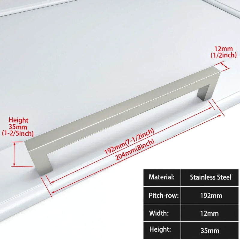 Zwart Vierkant Meubelhandvat – Aluminiumlegering | Verschillende Maten | Inclusief Schroeven