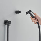 AquaClean Schwarzer Bidet-Wasserhahn – Edelstahl WC-Duschkopf Wandmontage Shattaf Set
