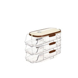 FrischeEi Rollender Eierhalter – Mehrstufiger Eierorganizer für Kühlschrank | Automatischer Eier-Spender | Stapelbare Eieraufbewahrung