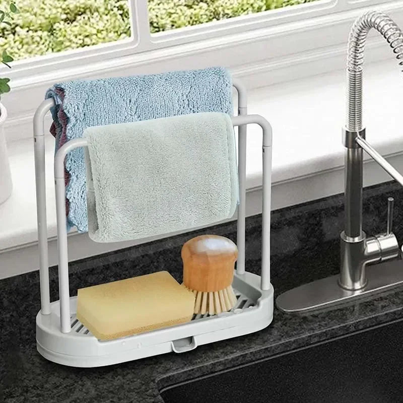 FlexiDry – Abnehmbarer Lappen- & Schwammhalter für Spüle &amp; Bad