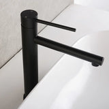 GoldLinea Hocharmatur Waschbecken – Gebürstetes Gold Wasserhahn Edelstahl | Einhebel Mischbatterie Warm & Kalt | Elegantes Baddesign
